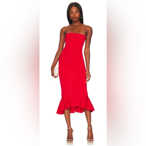 REVOLVE superdown Izzy Ruffle Maxi Dress in Red - Picture 5 of 5